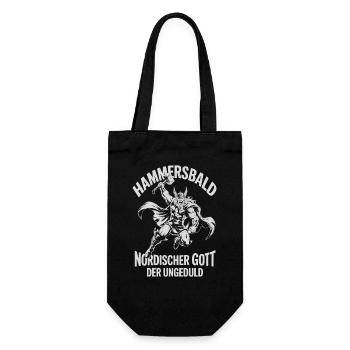 Hammersbald – Nordischer Gott der Ungeduld - Geschenkbeutel für Flaschen - Schwarz - Vorne