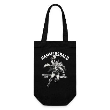 Hammersbald – Nordischer Gott der Ungeduld - Geschenkbeutel für Flaschen - Schwarz - Vorne