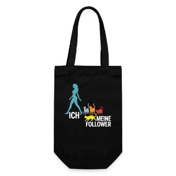 Moi et mes abonnés – Cat Humor Design - Sac à bouteille - noir - Devant
