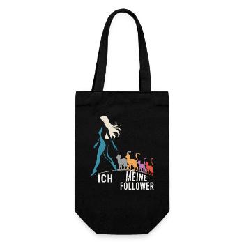 Moi et mes abonnés – Cat Humor Design - Sac à bouteille - noir - Devant