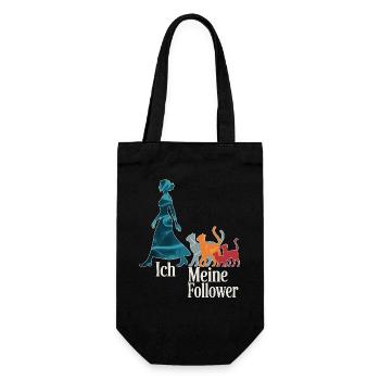 Moi et mes abonnés – Cat Humor Design - Sac à bouteille - noir - Devant