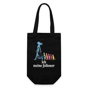 Moi et mes abonnés – Cat Humor Design - Sac à bouteille - noir - Devant