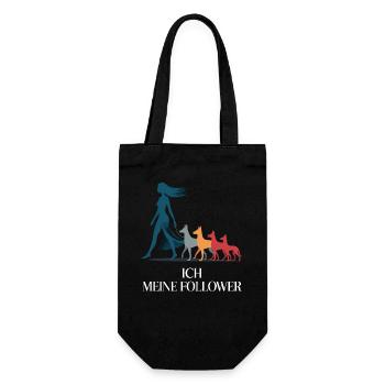 Moi et mes abonnés – Dog Humor Design - Sac à bouteille - noir - Devant
