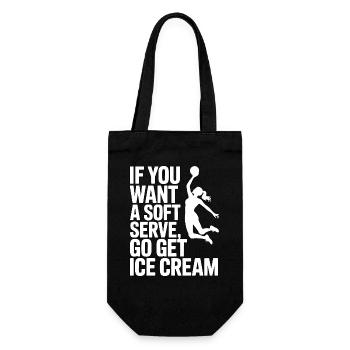 Soft-serve? Then off to the – volleyball - Gift Bag for Bottles - black - Front