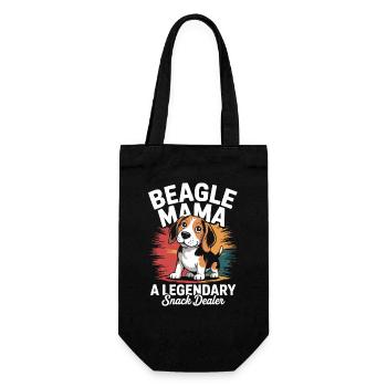 Beagle Mama, Legendärer Snack-Dealer - Geschenkbeutel für Flaschen - Schwarz - Vorne