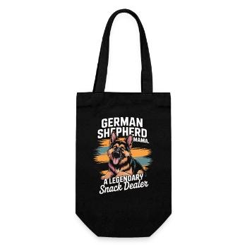 German Shepherd Mama, Legendary Snack Dealer - Gift Bag for Bottles - black - Front