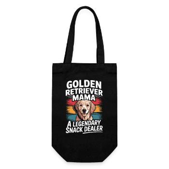 Golden Retriever Mom Mom, Snack Dealer - Gift Bag for Bottles - black - Front