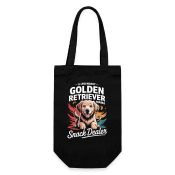 Golden Retriever Mom Mom, Snack Dealer - Gift Bag for Bottles - black - Front