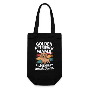Golden Retriever Mama Mama, Snack-Dealer - Geschenkbeutel für Flaschen - Schwarz - Vorne