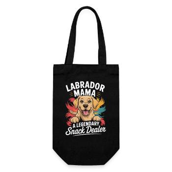 Labrador Mama Mama, Legendärer Snack-Dealer - Geschenkbeutel für Flaschen - Schwarz - Vorne