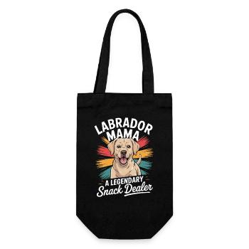Labrador Mama Mama, Legendärer Snack-Dealer - Geschenkbeutel für Flaschen - Schwarz - Vorne