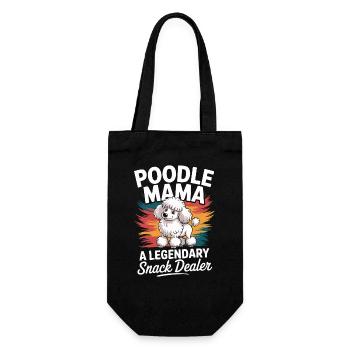 Poodle Mama, Legendärer Snack-Dealer - Geschenkbeutel für Flaschen - Schwarz - Vorne