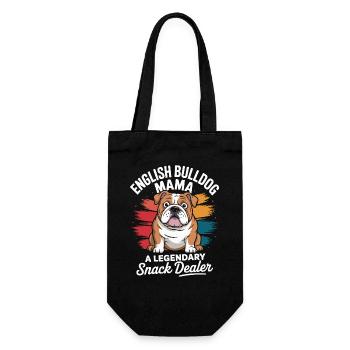 English Bulldog Mama, Legendary Snack Dealer - Gift Bag for Bottles - black - Front