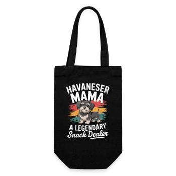 Maman bichon havanaise, vendeuse de snacks légendaire - Sac à bouteille - noir - Devant