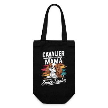 Cavalier King Charles Mama Legendärer Snack-Dealer - Geschenkbeutel für Flaschen - Schwarz - Vorne