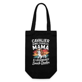 Cavalier King Charles Mama Legendärer Snack-Dealer - Geschenkbeutel für Flaschen - Schwarz - Vorne