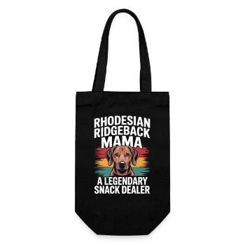 Rhodesian Ridgeback Mama, Legendärer Snack-Dealer - Geschenkbeutel für Flaschen - Schwarz - Vorne