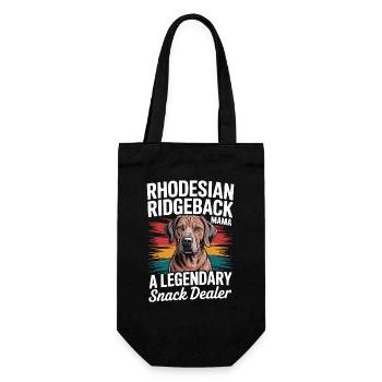 Rhodesian Ridgeback Mama, Legendärer Snack-Dealer - Geschenkbeutel für Flaschen - Schwarz - Vorne