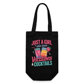 Juste une fille qui aime les vacances et les cocktails - Sac à bouteille - noir - Devant