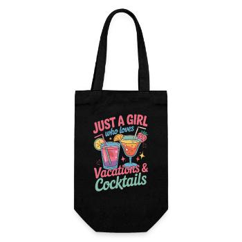 Juste une fille qui aime les vacances et les cocktails - Sac à bouteille - noir - Devant