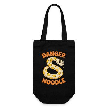 Danger Noodle – Lustiges Schlangen Design - Geschenkbeutel für Flaschen - Schwarz - Vorne