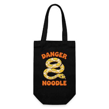 Danger Noodle – Lustiges Schlangen Design - Geschenkbeutel für Flaschen - Schwarz - Vorne