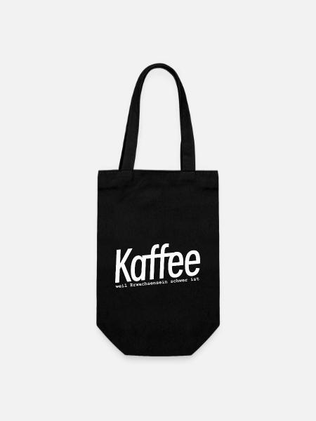 Coffee because adulthood is hard - Gift Bag for Bottles - black