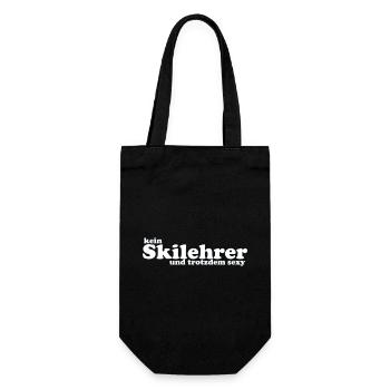 kein Skilehrer und trotzdem sexy - Geschenkbeutel für Flaschen - Schwarz - Vorne