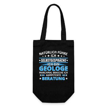 Ich führe Selbstgespräche - Geologe Edition blau - Geschenkbeutel für Flaschen - Schwarz - Vorne