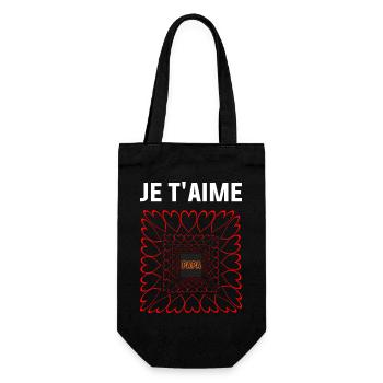 Je t'aime papa - Sac à bouteille - noir - Devant