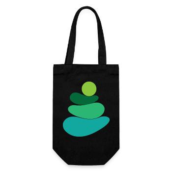Logo rock/rock vert - Sac à bouteille - noir - Devant