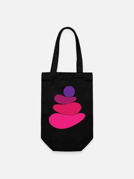 Logo pierre/rocher rose - Sac à bouteille - noir