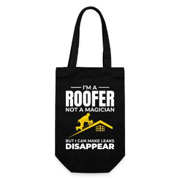 Roofer Roofing Roof Repair Mechanic Contractor - Gift Bag for Bottles - black - Front