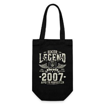 Biker legend since 2007 - Gift Bag for Bottles - black - Front