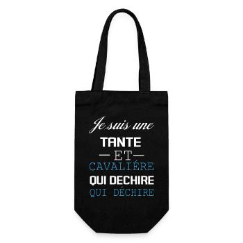 Je Suis Cavalière Qui Déchire Et Tante - Sac à bouteille - noir - Devant