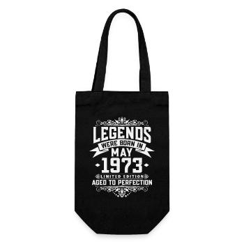 Les légendes sont nées en mai 1973 - Sac à bouteille - noir - Devant