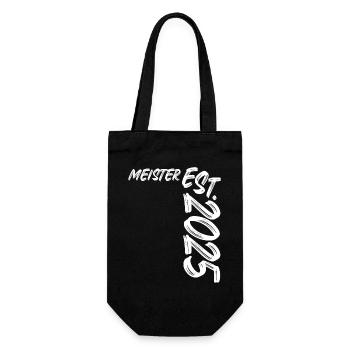 Meister Est. 2025 - Geschenkbeutel für Flaschen - Schwarz - Vorne