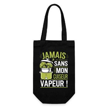 Jamais sans mon cuiseur vapeur - Sac à bouteille - noir - Devant