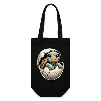 Easter turtle hatches cute colorful - Gift Bag for Bottles - black - Front