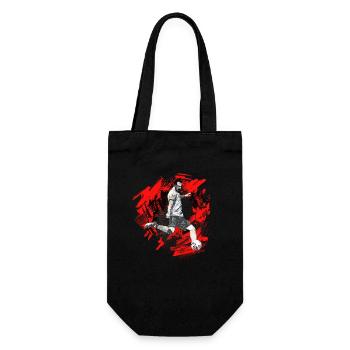 Fußballspieler - Fußball, mein Hobby - Geschenkbeutel für Flaschen - Schwarz - Vorne