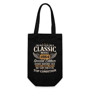 Cadeau d’anniversaire classique 1984 Vintage - Sac à bouteille - noir - Devant