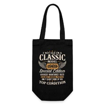 Classic 1969 Vintage Birthday Gift - Gift Bag for Bottles - black - Front