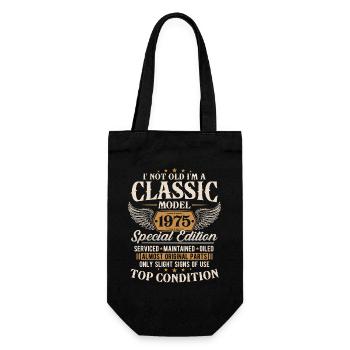 Cadeau d’anniversaire classique 1975 Vintage - Sac à bouteille - noir - Devant