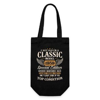 Classic 1959 Vintage Birthday Gift - Gift Bag for Bottles - black - Front