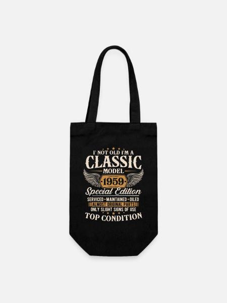 Klassiker 1959 Jahrgang Geburtstag Geschenk - Geschenkbeutel für Flaschen - Schwarz