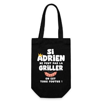 Adrien roi barbecue cadeau adrien fêtes - Sac à bouteille - noir - Devant