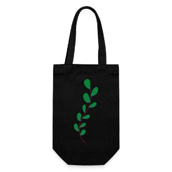 Flower Flower Plant - Gift Bag for Bottles - black - Front