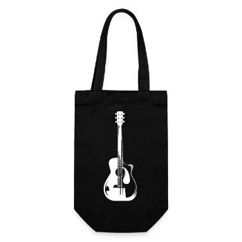 Western Gitarre Symbol icon Gitarrist Musiker - Geschenkbeutel für Flaschen - Schwarz - Vorne