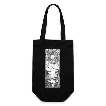 solar landscape - Gift Bag for Bottles - black - Front