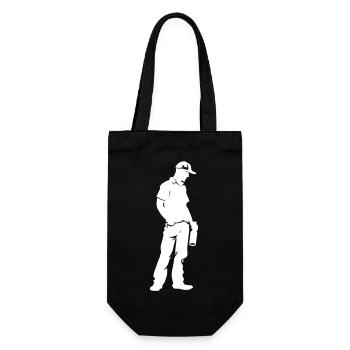 Drinking Man Bottle - Gift Bag for Bottles - black - Front